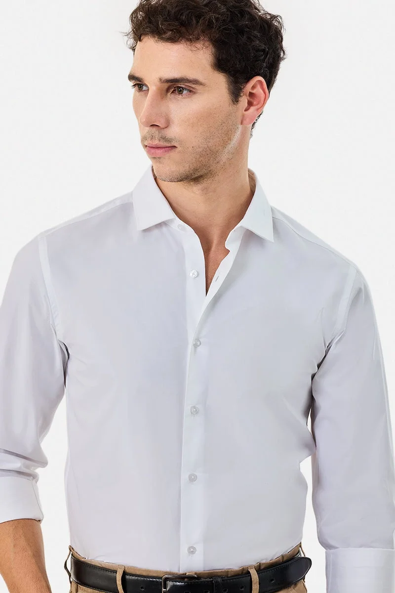 سنيتش قميص قطني فاخر بقصة ضيقة