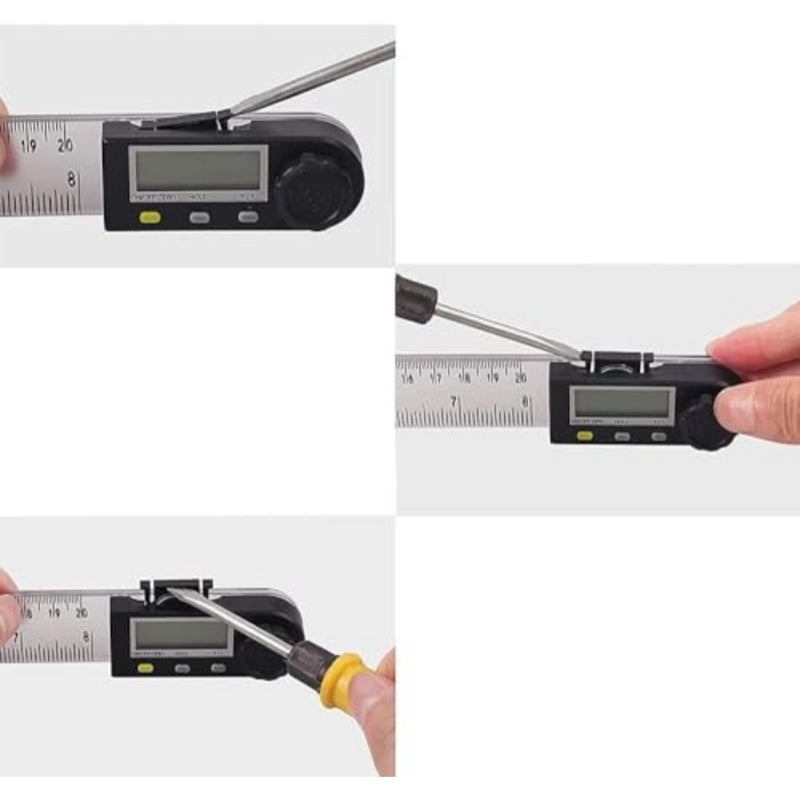Digital Angle Finder Ruler 8 inch/200mm Digital Protractor with Data Hold Function and Zeroing Resetting LCD Display Electronic Spirit Level Gauge Angle Ruler - Image 4
