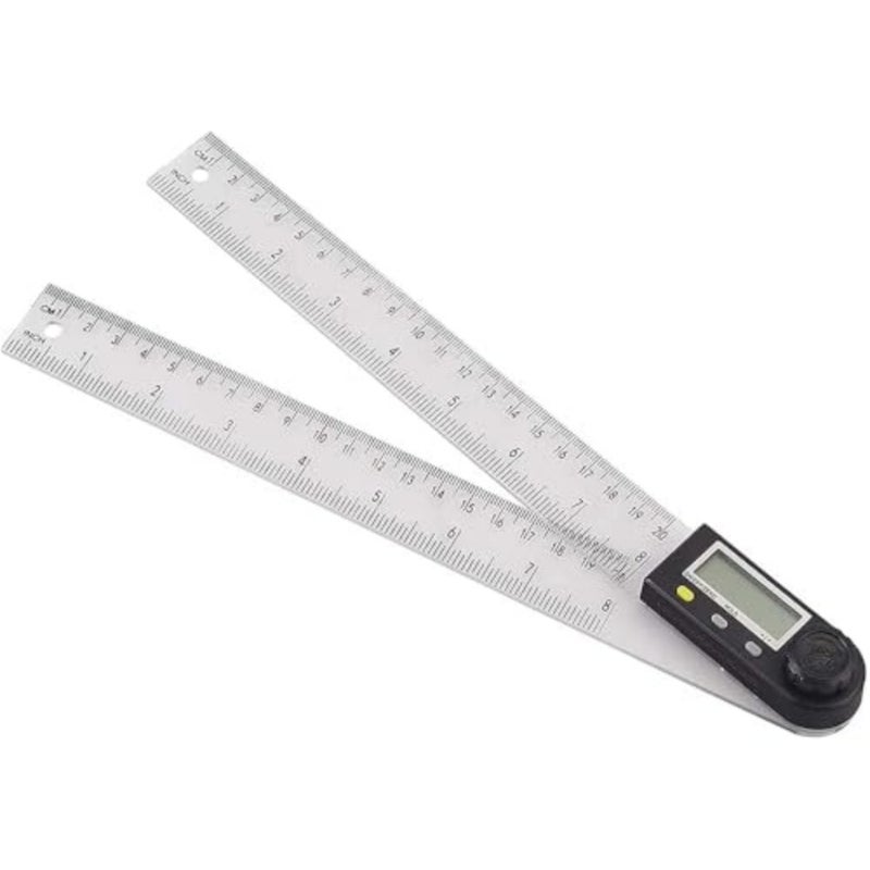 Digital Angle Finder Ruler 8 inch/200mm Digital Protractor with Data Hold Function and Zeroing Resetting LCD Display Electronic Spirit Level Gauge Angle Ruler - Image 2