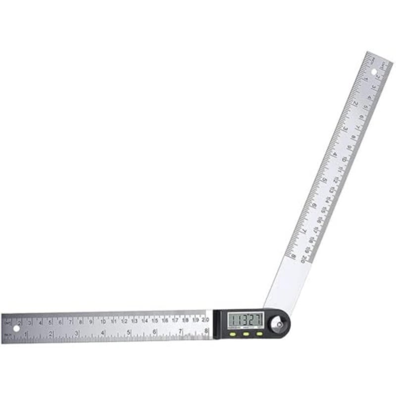 Digital Angle Finder Ruler 8 inch/200mm Digital Protractor with Data Hold Function and Zeroing Resetting LCD Display Electronic Spirit Level Gauge Angle Ruler - Image 1