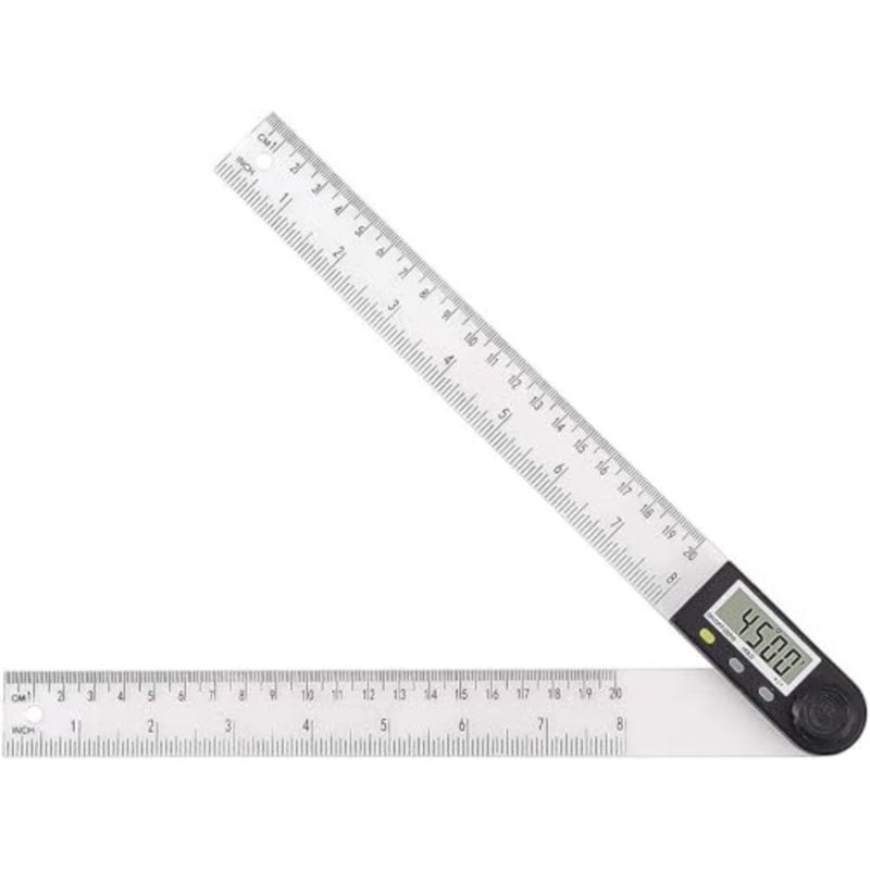 Digital Angle Finder Ruler 8 inch/200mm Digital Protractor with Data Hold Function and Zeroing Resetting LCD Display Electronic Spirit Level Gauge Angle Ruler - Image 3