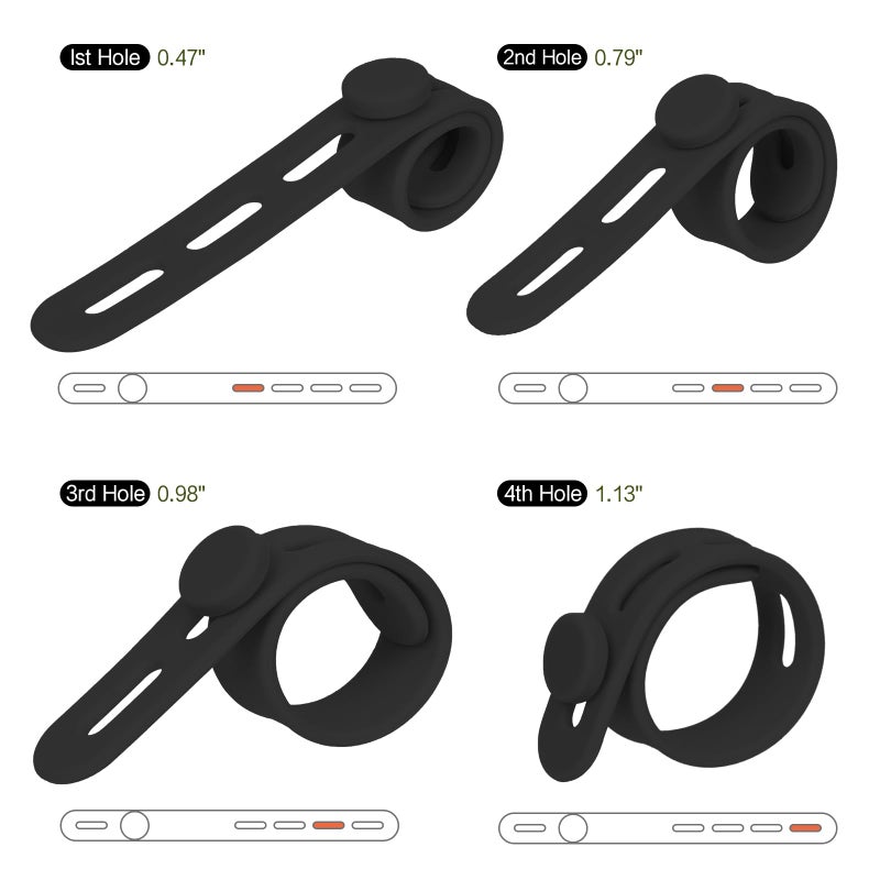 Donruby 24Pcs Silicone Cable Ties - Reusable & Washable with Locking Buckles, Adjustable Fastening Cable Management Straps, Multi-Purpose High Elasticity Cord Organizer (Black) - Image 3