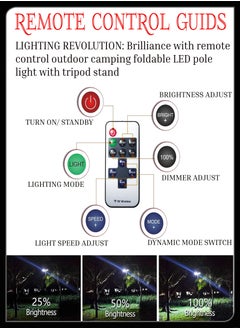 Dual LED camping light with telescopic adjustable rode portable outdoor lamp which is controlled by remote for your outdoor camping fishing picnic and emergency outdoor experience - pzsku/Z7CDDD192C850CCF13C18Z/45/_/1702546126/67b59606-d9d2-4b36-aff1-28033934360f