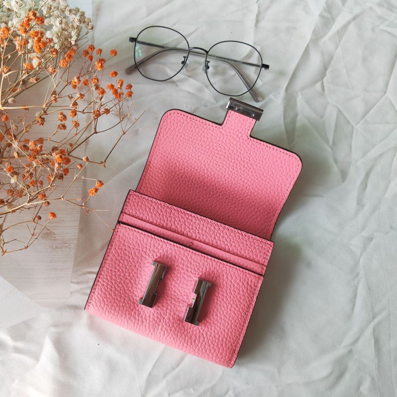 Top Layer Cowhide Short Womens Wallet 2025 New Fashion Genuine Leather Wallet Multifunctional Shoulder Crossbody Handbag Pink