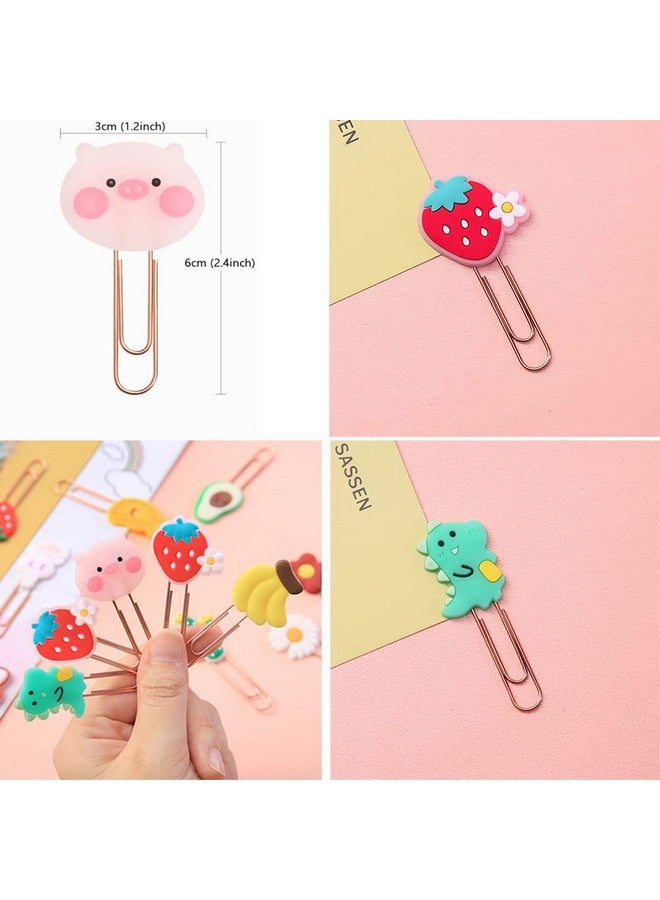 ايلان 36 قطعة من مشابك الورق المصنوعة من السيليكون وموزع العلامات المرجعية ومشبك المذكرات للأطفال والمدرسة والمعلم ولوازم المكتب والطلاب. - Image 2