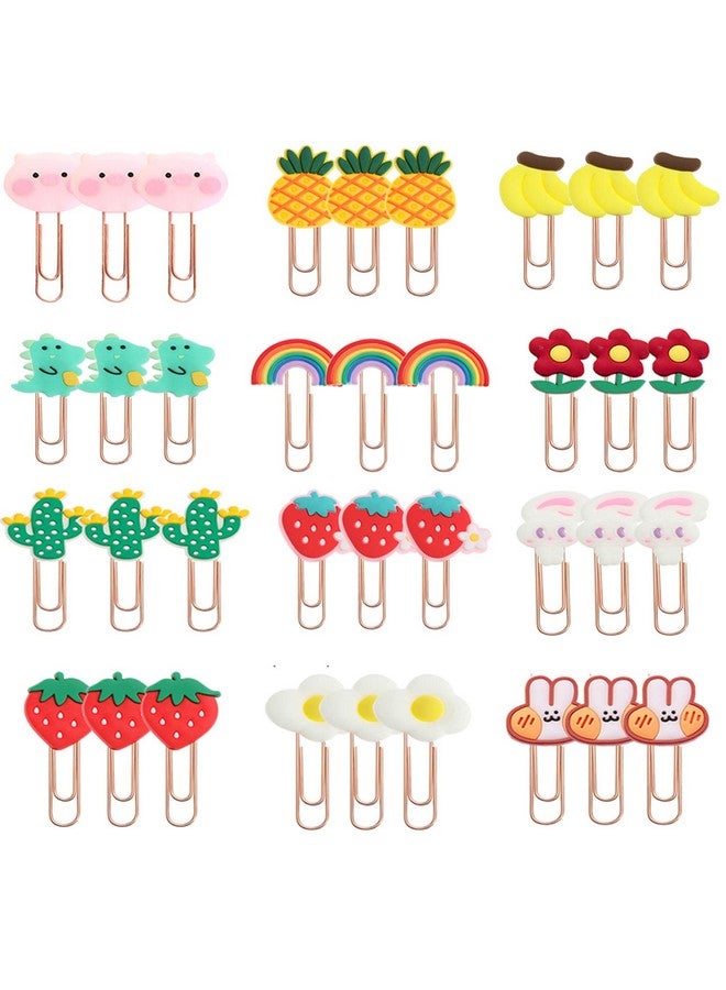 ايلان 36 قطعة من مشابك الورق المصنوعة من السيليكون وموزع العلامات المرجعية ومشبك المذكرات للأطفال والمدرسة والمعلم ولوازم المكتب والطلاب. - Image 1