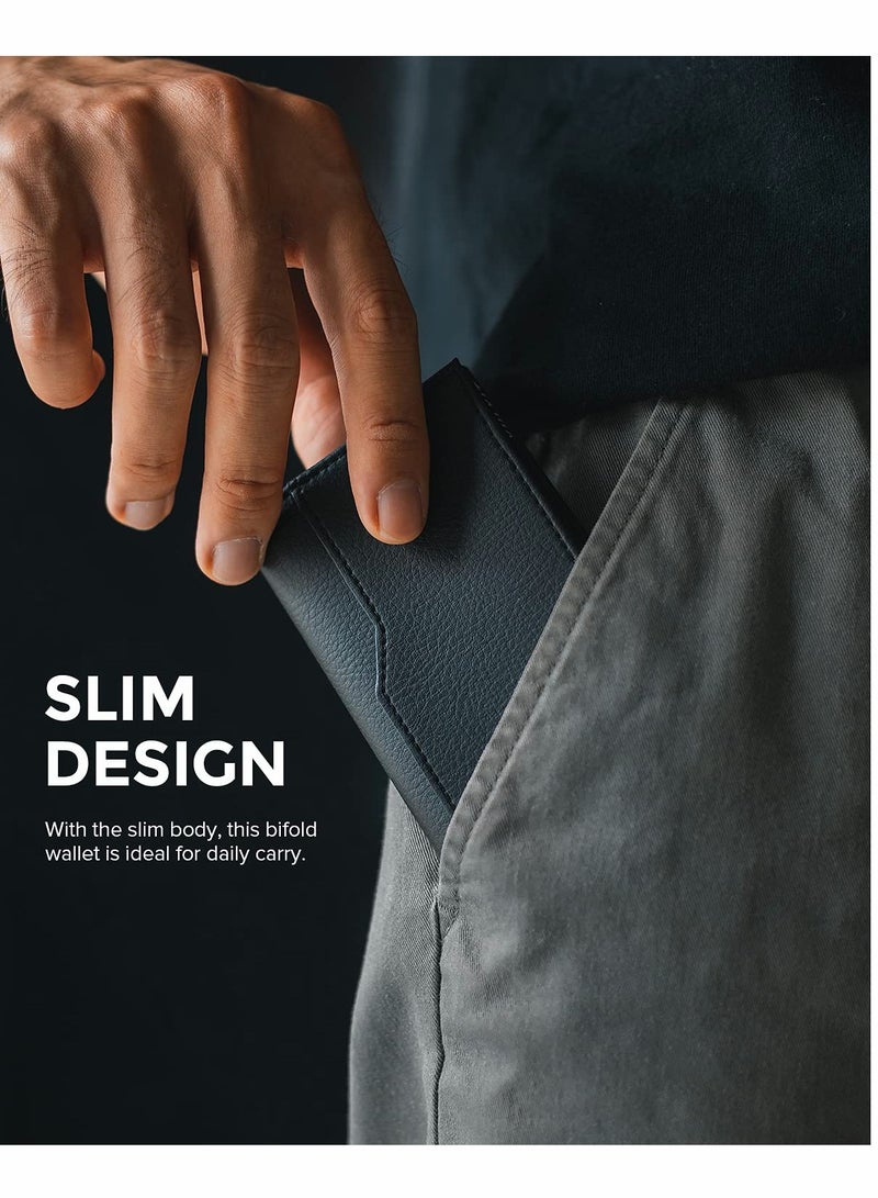 KASTWAVE Card Holder Wallet with Coin Pocket Magnetic Closure Pop Up Cards ID Window Slim Leather RFID Protection to 12 Case for Men - Image 3