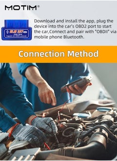 Motim elm327 Mini Enhanced Version Bluetooth v1.5 OBDII OBD2 Car Scanner, Car Fault Detector, Auto Diagnostic Tool for iPhone, Android & Windows  - Image 2