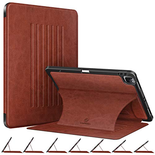 CaseBot Magnetic Case for iPad Pro 12.9-inch 6th Generation 2022, Multiple Angle Shockproof Rugged Stand Case, Soft TPU Back Cover w/Pencil Holder, Also Fit iPad Pro 12.9" 5th/4th/3rd Gen, Brown - Image 1