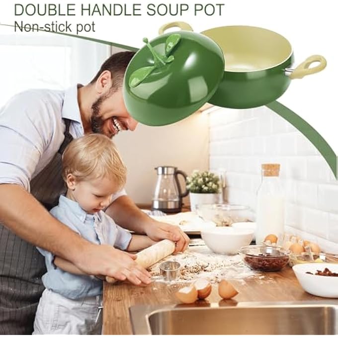 ريحني قدر صلصة مع غطاء، قدر على شكل خضراوات وفاكهة، قدر طماطم مع غطاء، مناسب للطهي على موقد الحث، حساء الحليب، قلي السباغيتي، طهي على نار هادئة، موقد مطبخ - Image 4