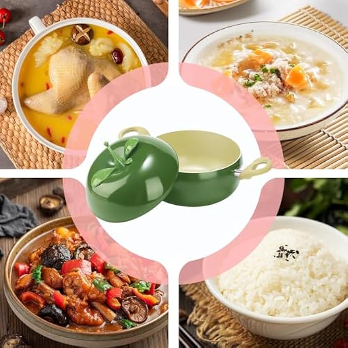 ريحني قدر صلصة مع غطاء، قدر على شكل خضراوات وفاكهة، قدر طماطم مع غطاء، مناسب للطهي على موقد الحث، حساء الحليب، قلي السباغيتي، طهي على نار هادئة، موقد مطبخ - Image 5