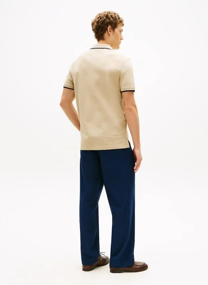 TOMMY HILFIGER  Regular Fit Tipped Pique Polo Shirt for Men | Best Price UAE