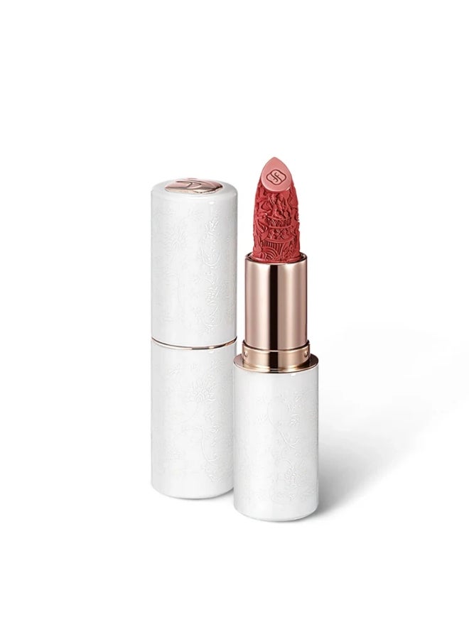 Florasis Blooming Rouge Porcelain Lipstick | M136 Maple Red | 3.5 grams - Image 3