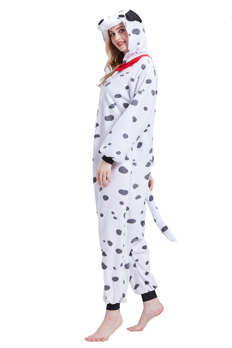 Magicalani Dalmatian dog Onesie Pajamas for Adults - Unisex Animal Cosplay Sleepwear, Christmas Halloween Costume - Image 4