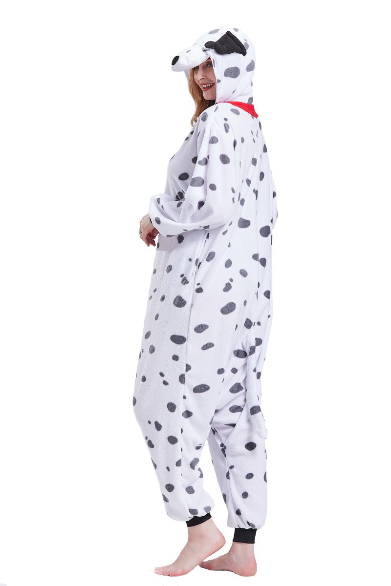 Magicalani Dalmatian dog Onesie Pajamas for Adults - Unisex Animal Cosplay Sleepwear, Christmas Halloween Costume - Image 5