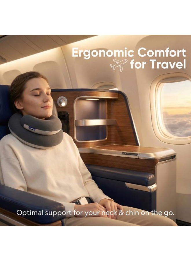 Vesta Travel Pillow - Spiral Wrapping Design, Easy Support Customization for Head, Neck and Chin, Airplane Travel Kit, Storage Bag. - Image 2