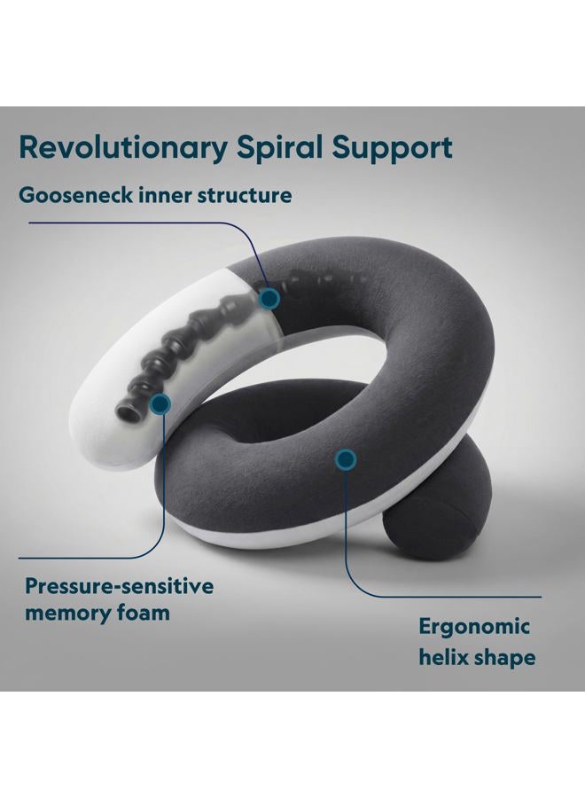 Vesta Travel Pillow - Spiral Wrapping Design, Easy Support Customization for Head, Neck and Chin, Airplane Travel Kit, Storage Bag. - Image 3