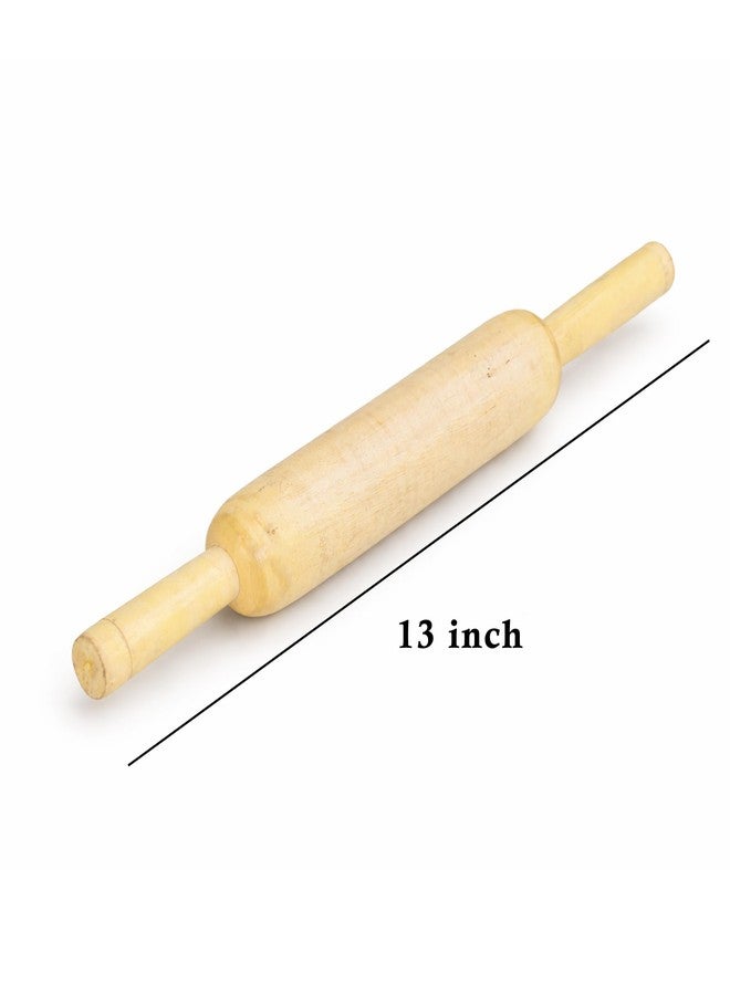 CRM TRADERS Wooden Chakla Belan Roti Rolling Board and Pin Set for Kitchen - 10.5 inch - Image 4