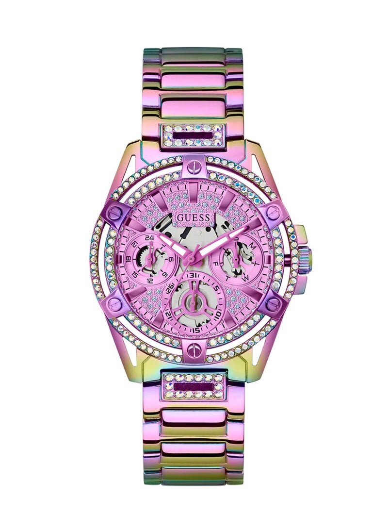 GUESS - Ladies Iridescent Quartz Multi-function Stainless Steel Watch GW0464L4 - 40mm - Image 1