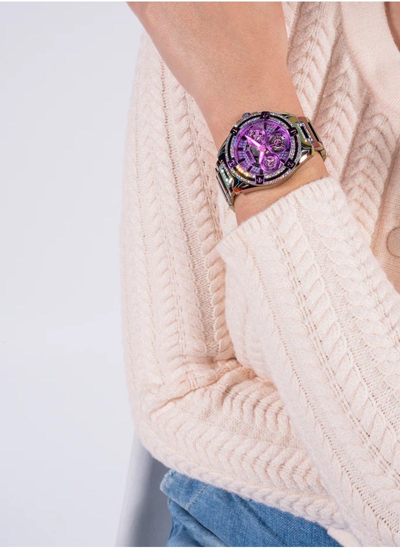 GUESS - Ladies Iridescent Quartz Multi-function Stainless Steel Watch GW0464L4 - 40mm - Image 1