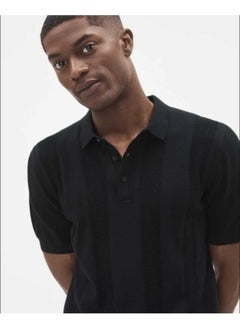 Cool Tarz Cool Style Men's Vertical Stripe 3 Button Polo Collar Short Sleeve Knitwear  - Image 4
