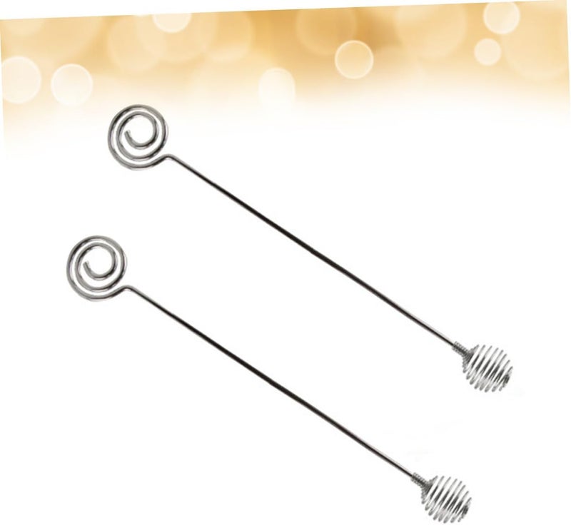 DECHOUS 2pcs Stainless Steel Drink Mixer Stirring Stick Long Handle Stirrer for Wisk - Image 4