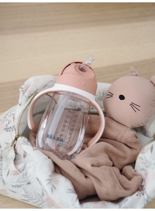 BEABA Straw Sippy Cup, Sippy Cup With Removable Handles, Sippy Cup With Straw, Baby Straw Cup, Toddler Cup, Toddler Straw Cups, 8+ Months, 10 Oz, Rose - Image 5