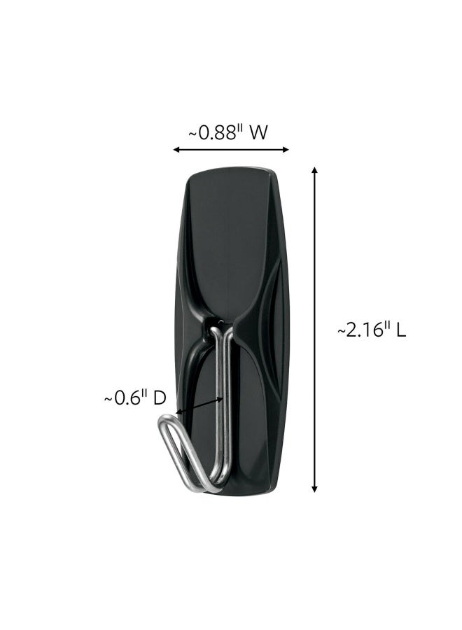 Command Command Outdoor Medium Black Wire Toggle Hooks, 2 Hooks and 3 Command Strips, Damage Free Hanging Wall Hooks for Hanging Outdoor Wall Decor with Weather Resistant Strips, Holds up to 2 lb - Image 2