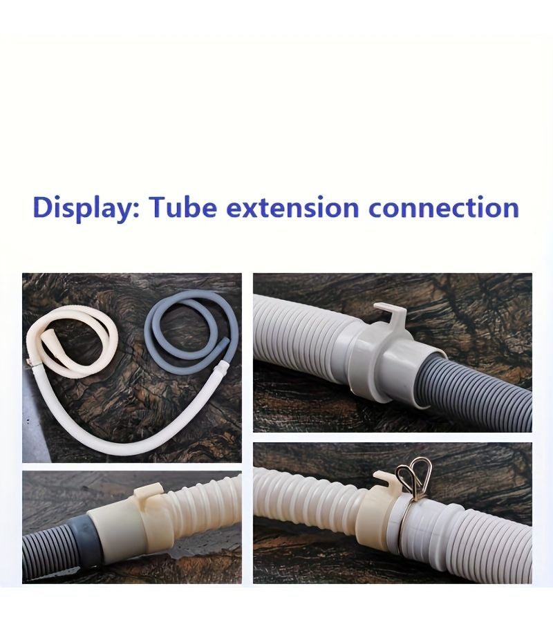 Universal Drainage Hose With Clamp And Hook 3m 118.11in Easy To Install Extend And Retract For Washing Machine Kitchen Sink Washbasin Bathroom - Image 4