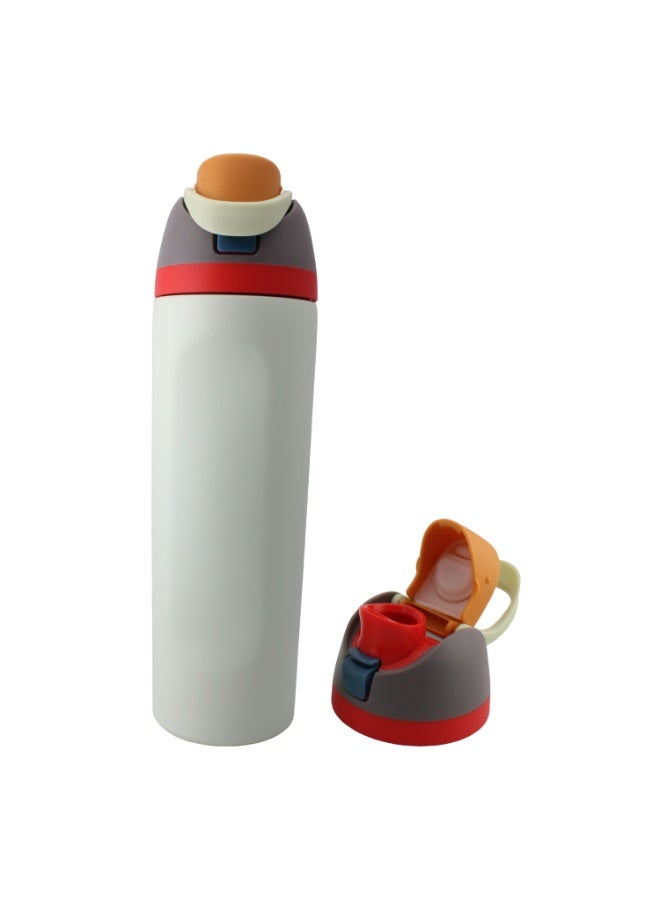 CRAVISTA 24oz Stainless Steel Water Bottle – Double Wall Vacuum Insulated Flask with Spout & Straw, BPA-Free, Leak-Proof Sports Water Bottle for Hot & Cold Drinks (Light Green) - Image 2
