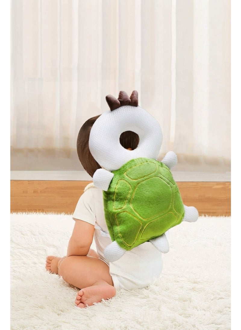 BLOOMING TIME Cute Turtle Baby Walking Headguard Pillow, Anti-Fall Breathable Head Protection Pad, Baby Safety Products, Crawling Aid - Image 1