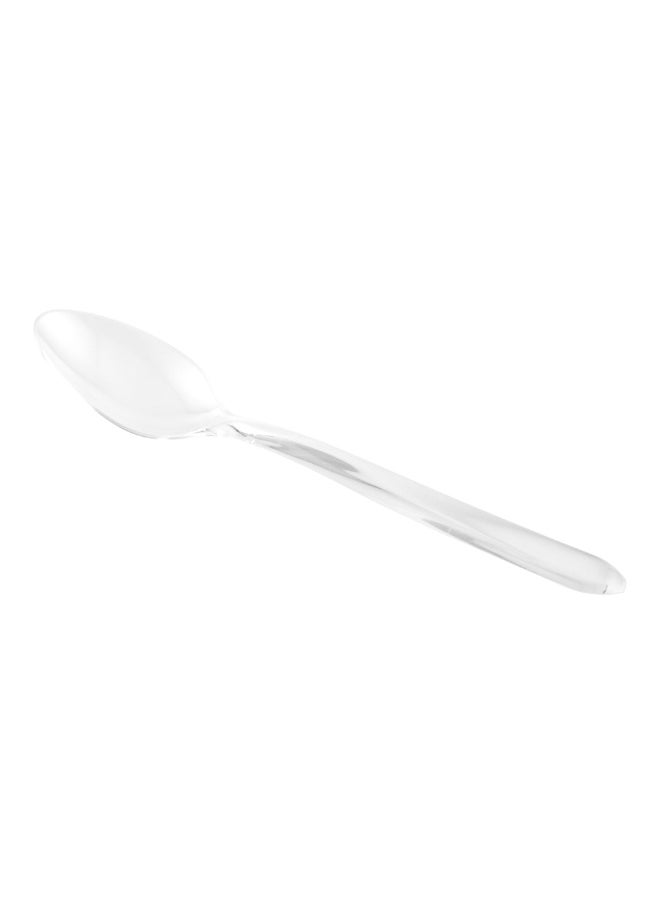 Restaurantware Moderna 7.3 Inch Disposable Spoons, 250 Recyclable Clear Plastic Cutlery - Crack-Resistant, For All Types Of Meals, Clear Plastic Plastic Spoons,  - Image 1