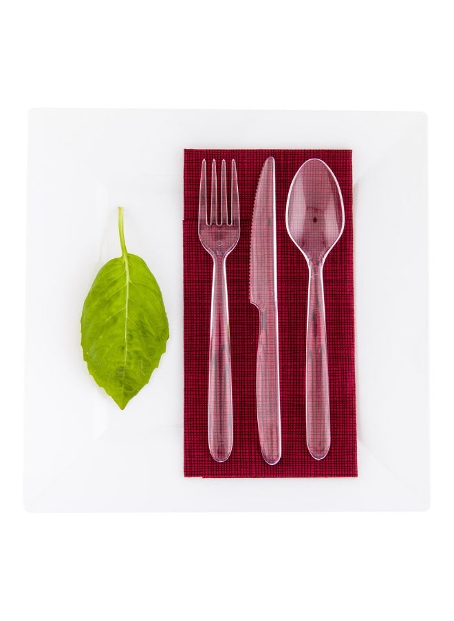 Restaurantware Moderna 7.3 Inch Disposable Spoons, 250 Recyclable Clear Plastic Cutlery - Crack-Resistant, For All Types Of Meals, Clear Plastic Plastic Spoons,  - Image 2