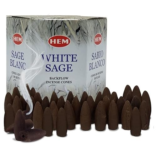TRUMIRI White Sage Backflow Incense Cones For Waterfall And Mat Bundle Inciensos Aromaticos|Incienso|Inciense|Insienso - Image 1