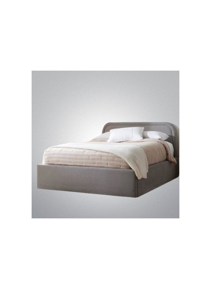 Modern Button Tufted Bed Gray 120Cm  - Image 3