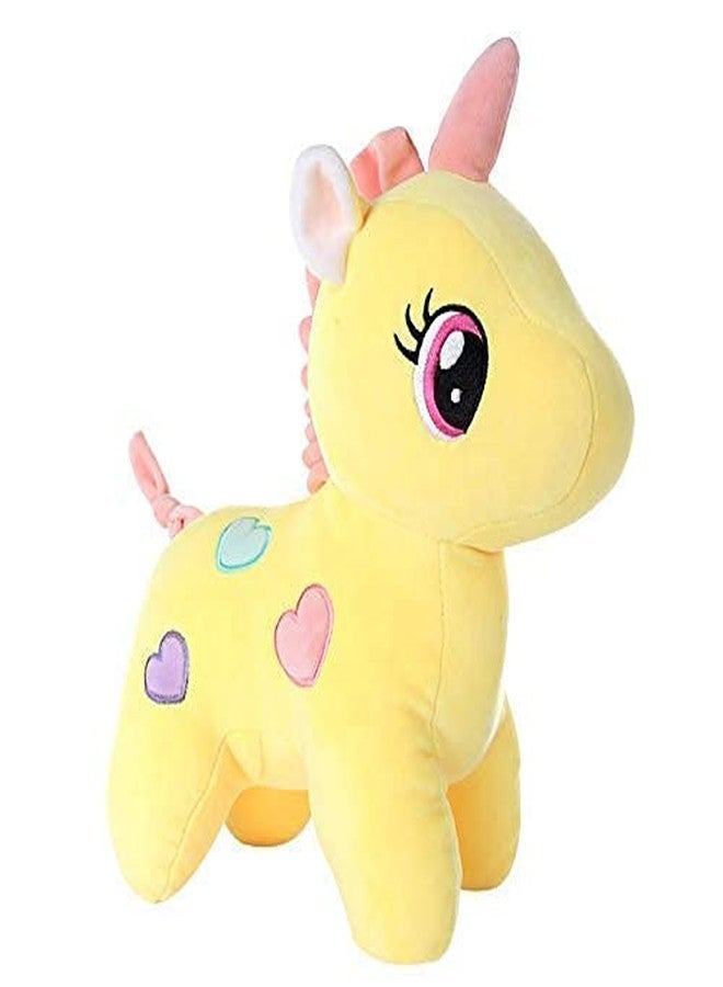 Kekezip Unicorn Plush Toy for Kids– Soft Stuffed Marine Animal for Kids & Toddlers – Huggable Cuddle Buddy & Nursery Decor (25 CM, Yellow) - Image 1