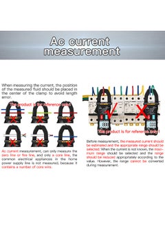 ANENG MT88A Clamp Meter Multimeter LCD Digital Universal Meter 1999 Counts Auto Range Handheld DC/AC Voltage Voltmeter 500A AC Current Ammeter Frequency Capacitance Tester NCV Test Data Hold Green Backlit Screen  - Image 2