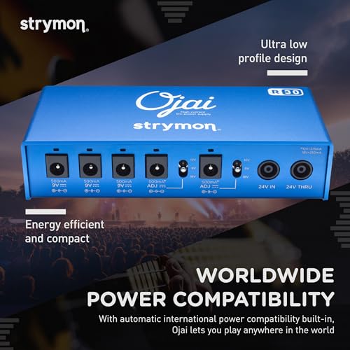 Strymon Ojai R30 High Current Guitar Pedal Power Supply Expansion Kit for 9V, 12V and 18V Effects Pedals, Five Outputs Provide 500mA of Current Each - Image 5