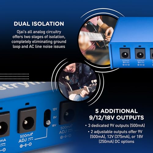 Strymon Ojai R30 High Current Guitar Pedal Power Supply Expansion Kit for 9V, 12V and 18V Effects Pedals, Five Outputs Provide 500mA of Current Each - Image 4