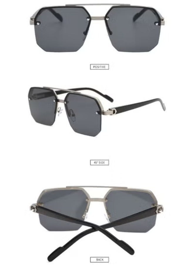 AZorb Aviator Men's Sunglasses Men Women High-Quality Metal Sturdy Semi Frame Sunglasses for Women Men Sun Glassess Accessories Eye UV400 Protection Shades for Driving Outdoor - Image 5