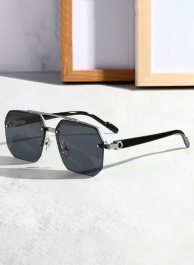 AZorb Aviator Men's Sunglasses Men Women High-Quality Metal Sturdy Semi Frame Sunglasses for Women Men Sun Glassess Accessories Eye UV400 Protection Shades for Driving Outdoor - Image 1