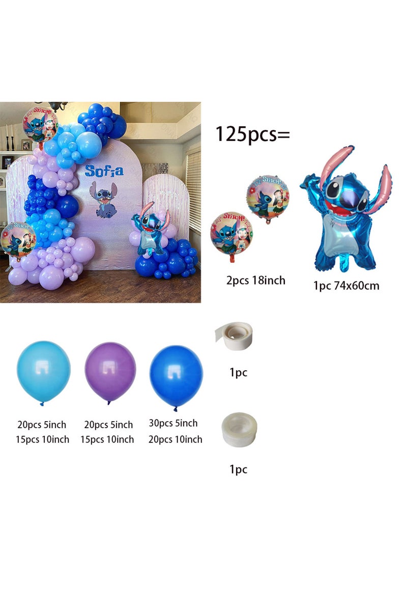 as shown No number 126pcs Lilo Stitch Arch Kit Garland Helium Balloon Baby Shower Birthday Theme Par