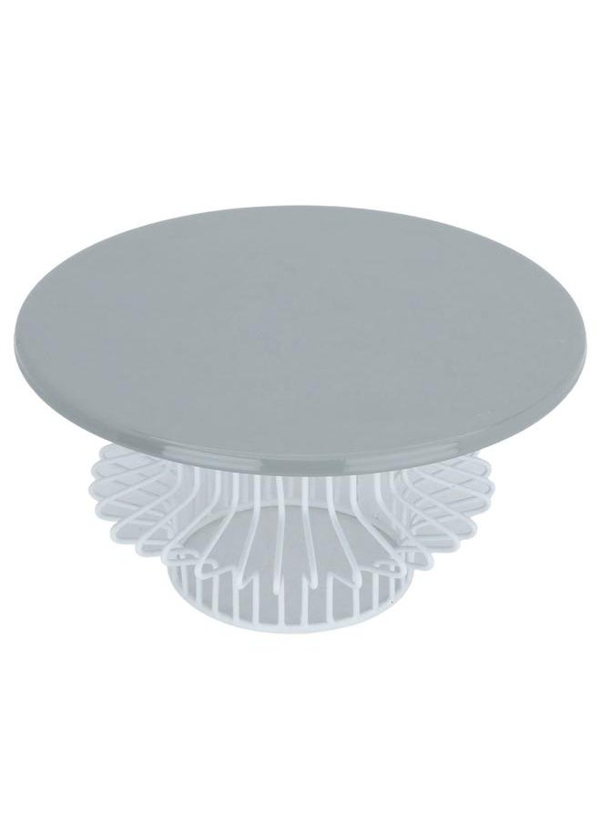 Alsaif Steel Serving Stand 12 X 25 X 25 Cm Round Flat White  - Image 2