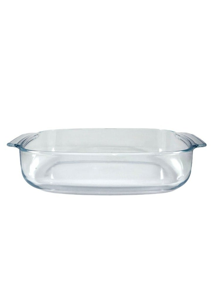 Homemaker Premium Turkish-Designed Deep Curve Rectangular Glass Baking Dish – 2.9L Capacity, 33.9x22cm, 6.4cm Height – Clear & Elegant Bakeware  - Image 2