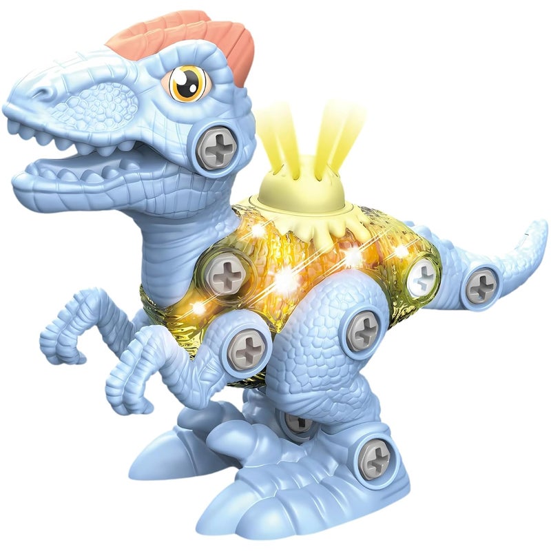 ThinkerPlace DIY Sliding Dinosaur Kit Velociraptor with Light & Sound | Learn About Fossils | Take Apart Dinosaur Toys | Build, Play & Learn | Toy for Kids Age 4+ | Science & Learning Toy - Image 1