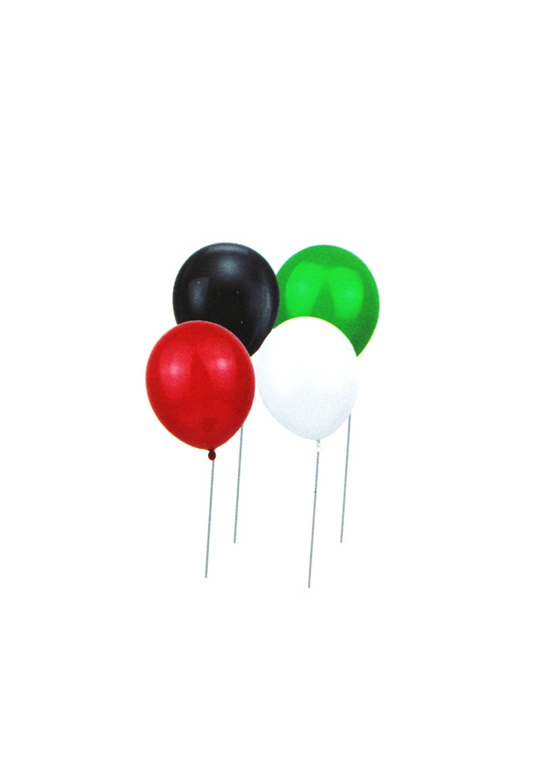 PARTY FUN UAE Flag Color 10'' Balloon 25PCS/Card  - Image 1