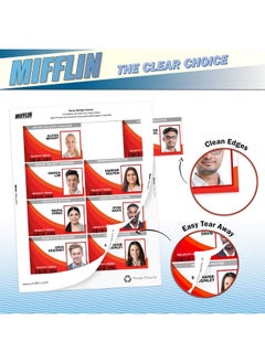 MIFFLIN -Usa Name Badge Inserts, 2.25X3.5" Or 3.5X2.25" Badge Inserts (280 Cardstock Refills, 35 Sheets), Compatible With Inkjet, Laser Printer, And Printable Badge Inserts  - Image 2