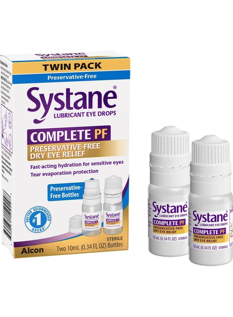 Systane Preservative Free Dry Eye Drops 10 Ml Bottles - Image 1