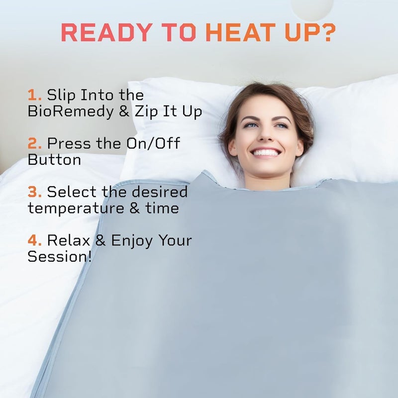 G GEEMAC G GEEMAC Sauna Blanket Portable Far Infrared Sauna Heating Blanket Detox Heat Blanket for Home Professional Salon Beauty Use Heat Blanket Full Body 2 parts Far IR Blanket - Image 2