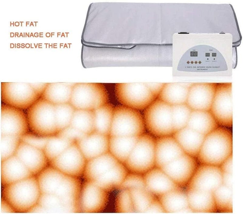 G GEEMAC G GEEMAC Sauna Blanket Portable Far Infrared Sauna Heating Blanket Detox Heat Blanket for Home Professional Salon Beauty Use Heat Blanket Full Body 2 parts Far IR Blanket - Image 3